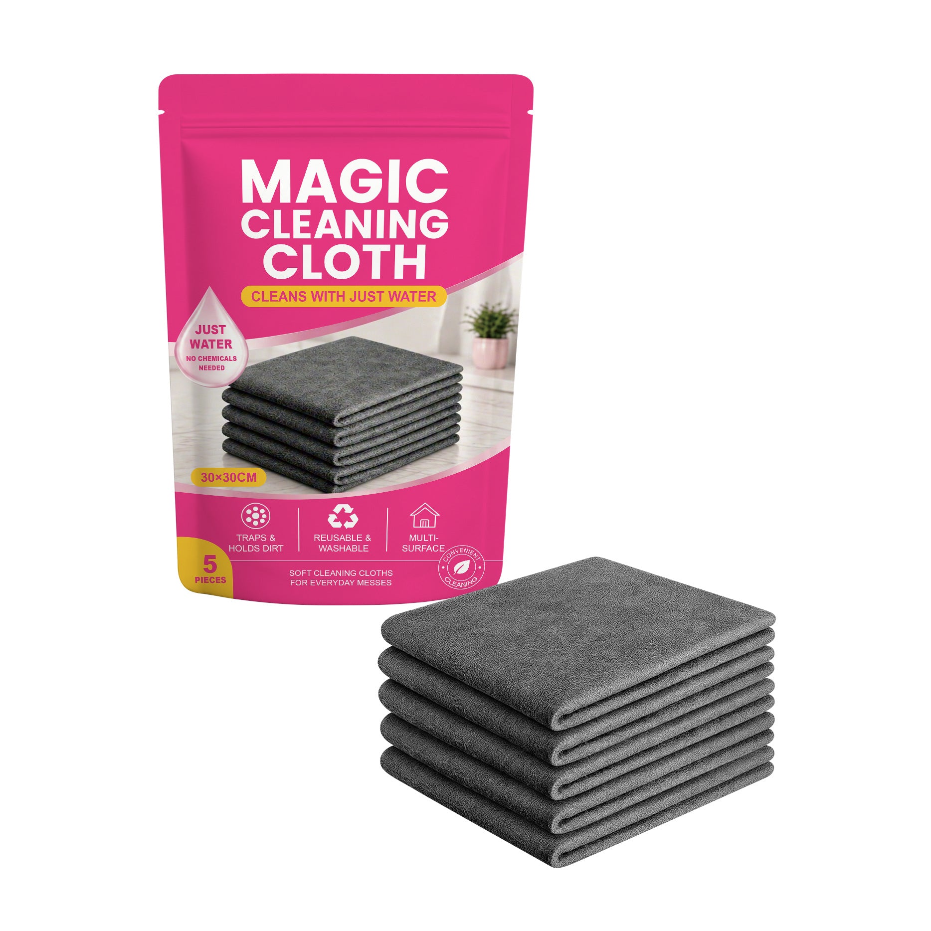 This Amazing Cleaning Cloth Removes Surface Oil And Stains Without Leaving A Trace Or Watermark, Providing A Clean And R