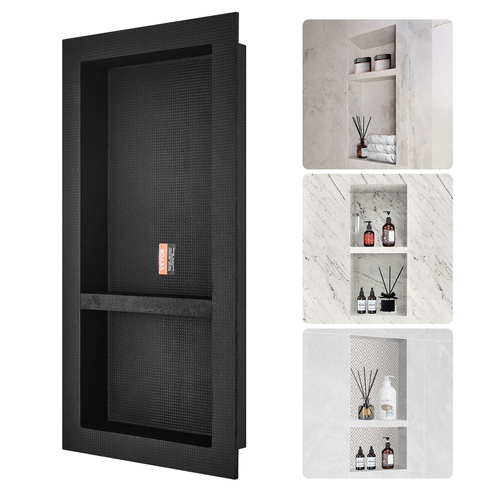 Wandnische 10x40,64x81,28cm Duschnische Nische Befliesbar Doppellagig Wasserdicht Nischeneinbau Rückwandmaterial (XPS, H
