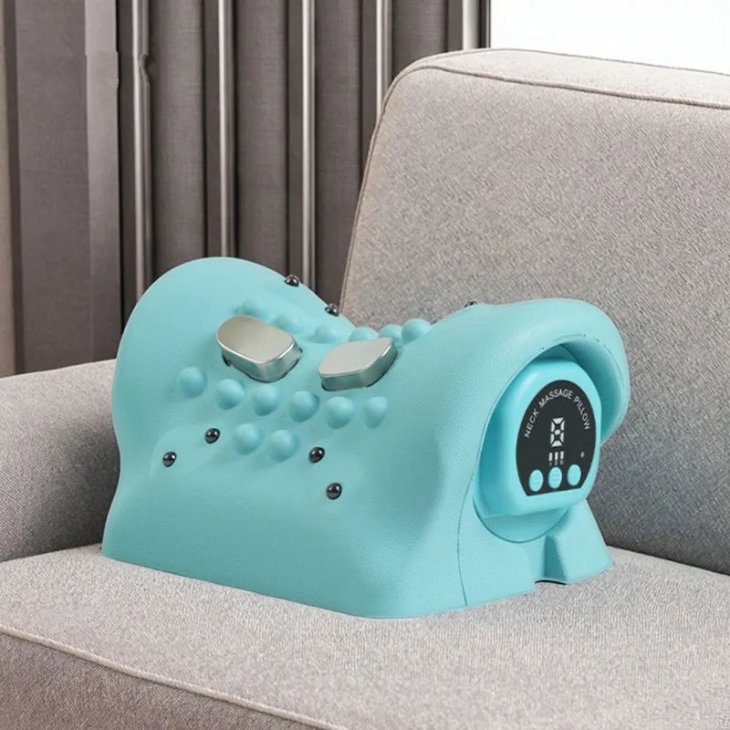 Electric Heated EMS Pulse Cervical Traction Pillow with Six Levels of Heat Neck Massager and Shoulder Stretcher Massage Products