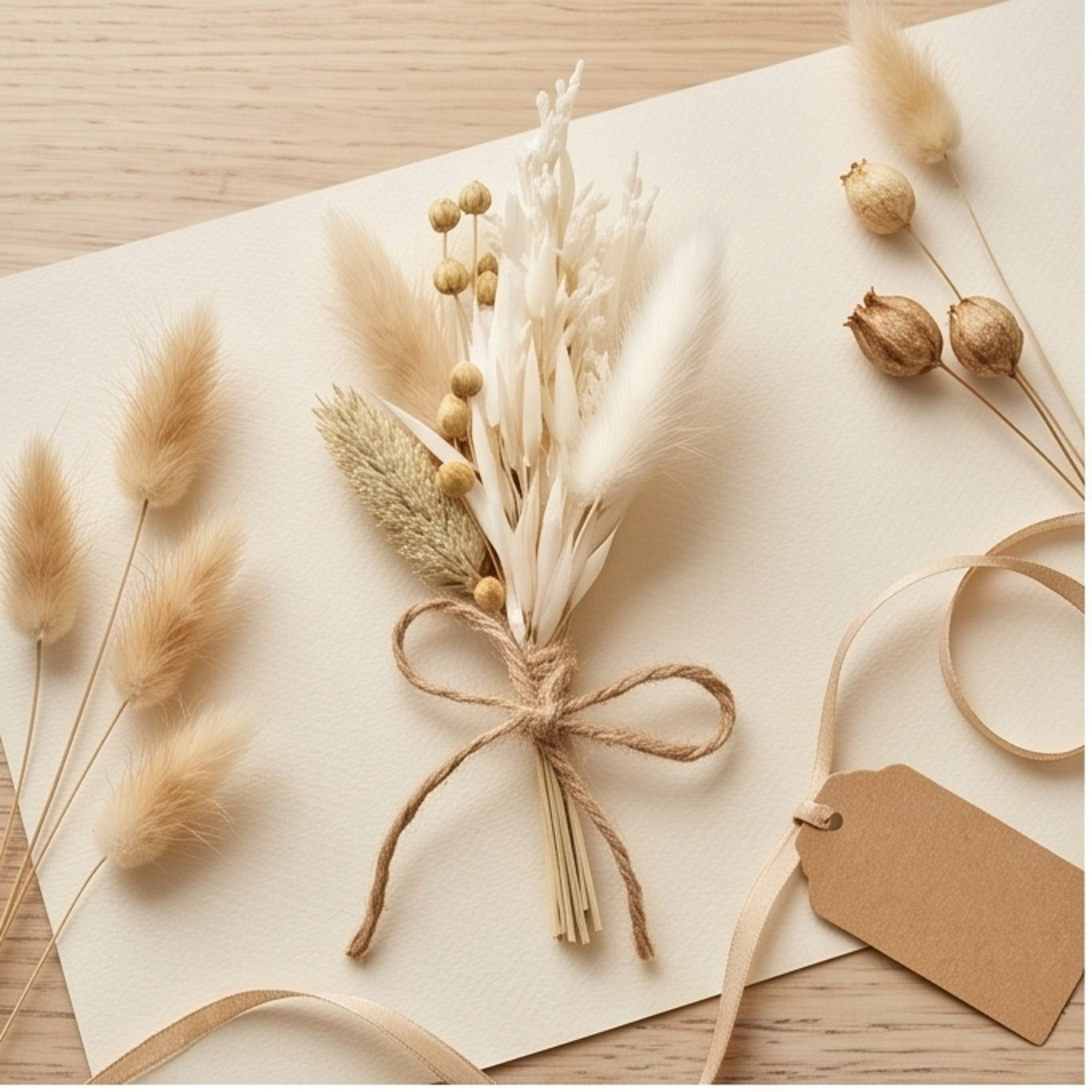 12-Piece Set Of Mini Boho-Style Dried Flowers, Decorative Dried Flowers For Wedding Decor And Home Decor—Party Accessori